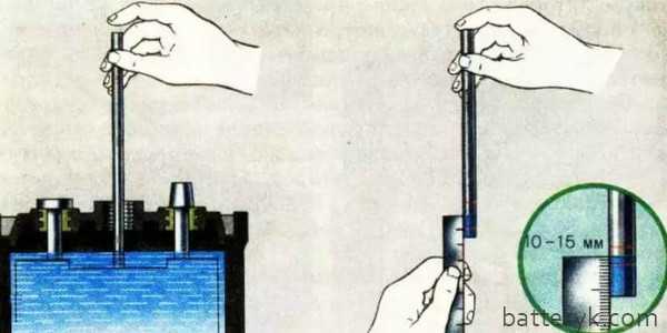 Уровень жидкости в аккумуляторе автомобиля – нормальные значения, правила измерения и доливки